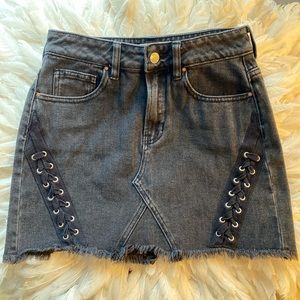 Black denim skirt from Pacsun.